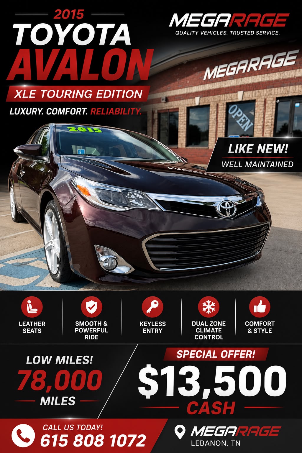 2015 Toyota Avalon XLE Touring Edition